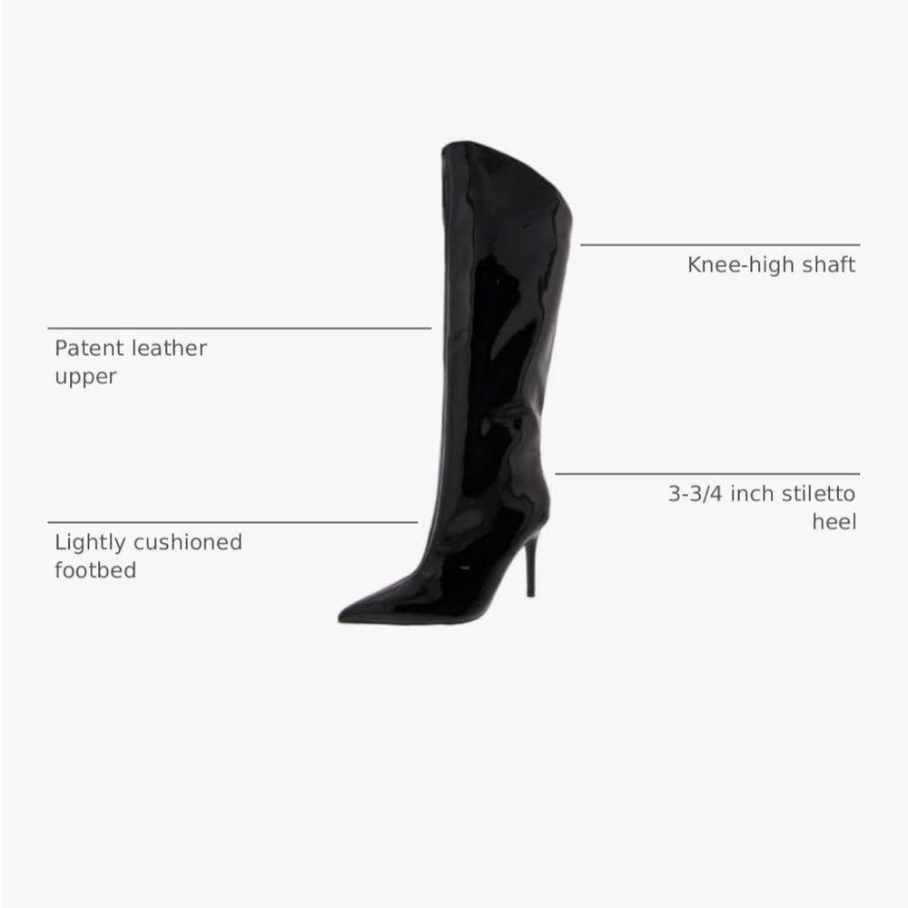 Steve Madden Sarina Black Knee-High Women's Boots NWT - Picture 3 of 7